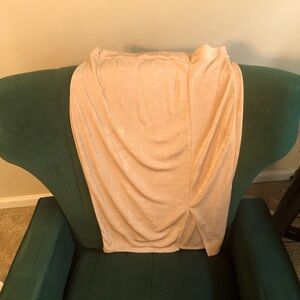 Missguided tan brown skirt with small slit